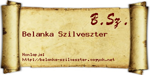 Belanka Szilveszter névjegykártya