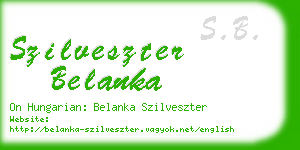 szilveszter belanka business card